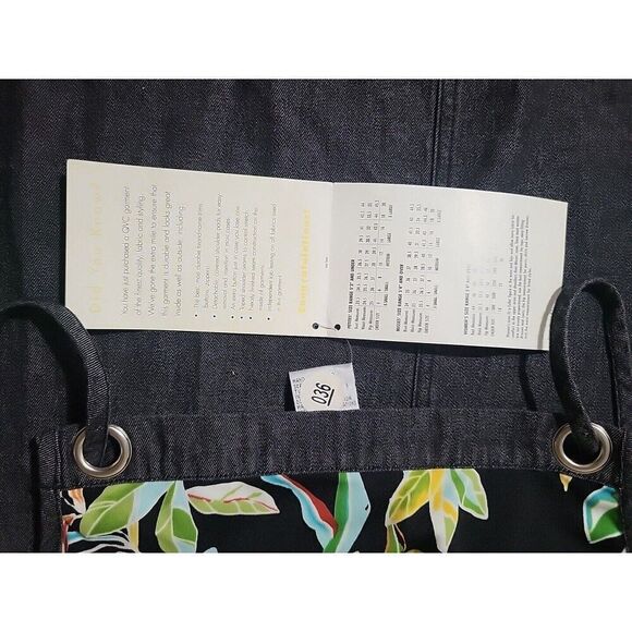 Koos OF Course! Denim Jumper Dress Sz L New W/Pockets Y2K Artsy Boho - Picture 6 of 11